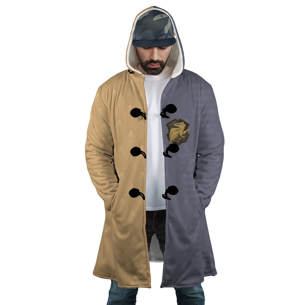 Hogwarts Legacy Hufflepuff Harry Potter Hooded Cloak Coat - M