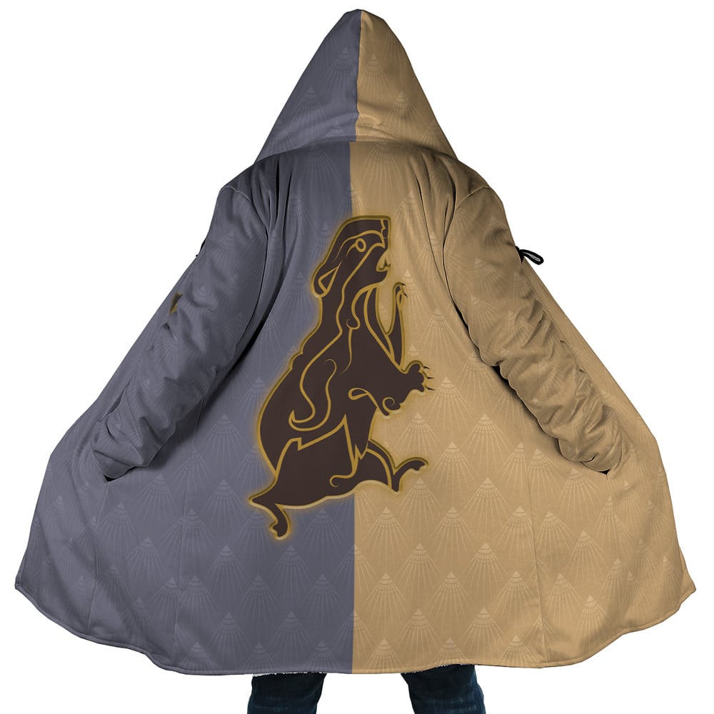 Hogwarts Legacy Hufflepuff Harry Potter Hooded Cloak Coat - S