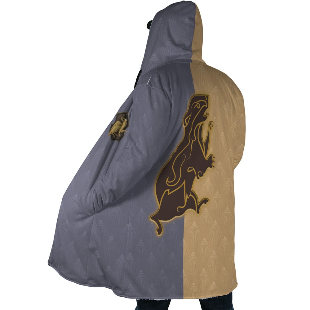 Hogwarts Legacy Hufflepuff Harry Potter Hooded Cloak Coat - XL
