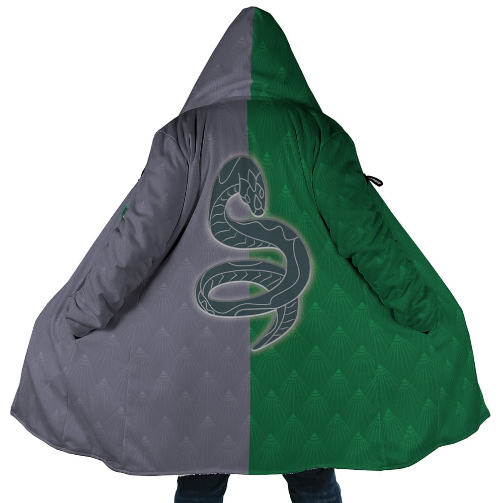 Hogwarts Legacy Slytherin Harry Potter Hooded Cloak Coat