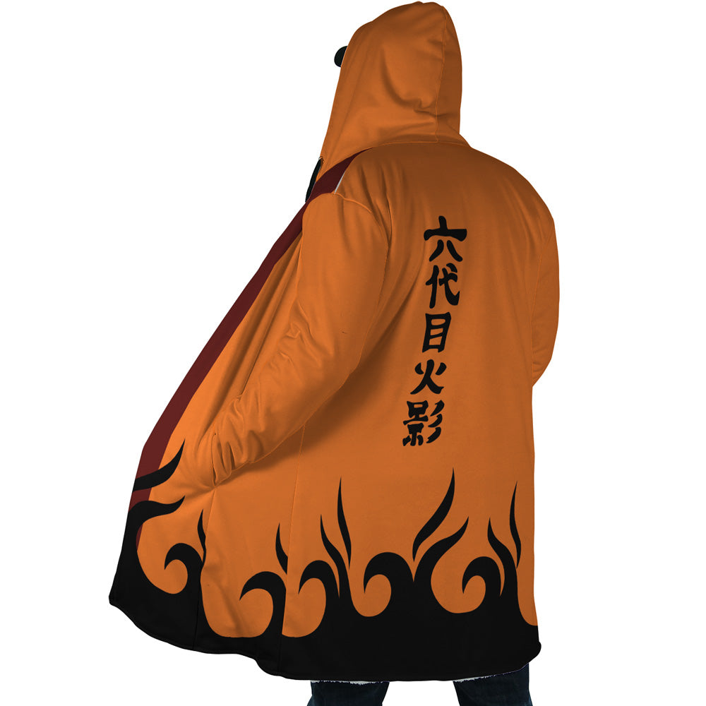Hokage Orange Naruto Hooded Cloak Coat - L