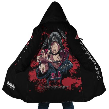 Itachi Uchiha Shinobi Naruto Hooded Cloak Coat