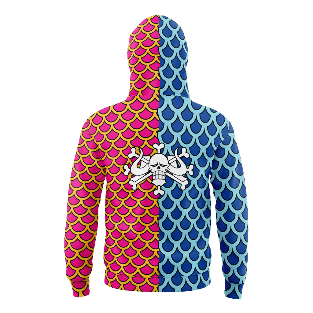 Hoodie Kaido Pattern One Piece Pirates Masked - M