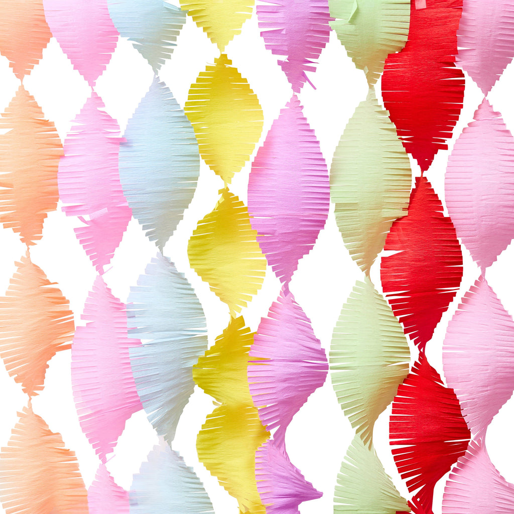 Colourful Crepe Streamer Set - Set of 8