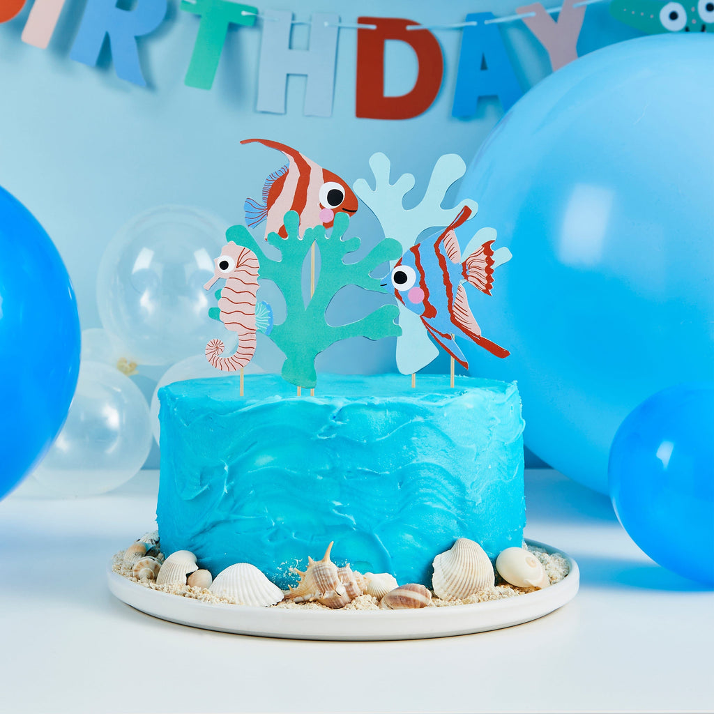 Fish & Coral Cake Topper Set